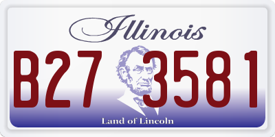 IL license plate B273581