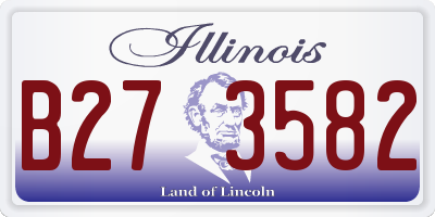 IL license plate B273582