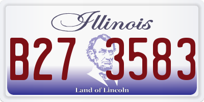 IL license plate B273583