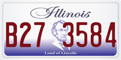 IL license plate B273584