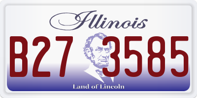 IL license plate B273585