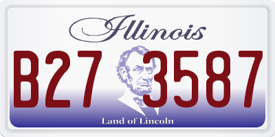 IL license plate B273587