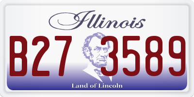 IL license plate B273589