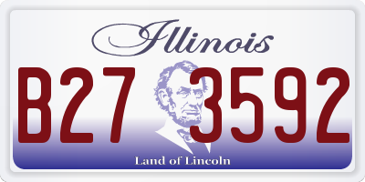 IL license plate B273592