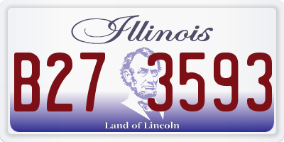 IL license plate B273593