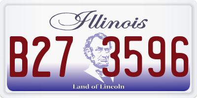 IL license plate B273596