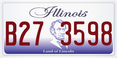 IL license plate B273598