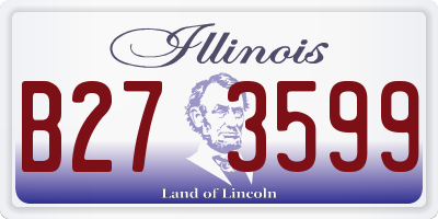 IL license plate B273599