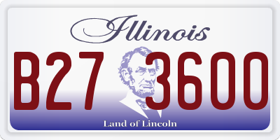 IL license plate B273600