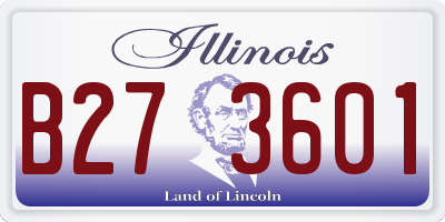 IL license plate B273601