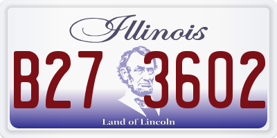 IL license plate B273602