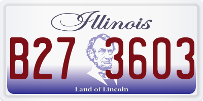 IL license plate B273603