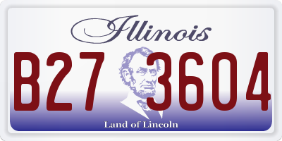 IL license plate B273604