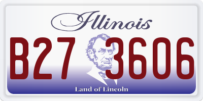 IL license plate B273606