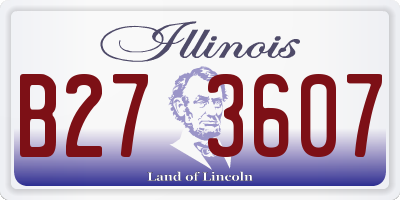 IL license plate B273607