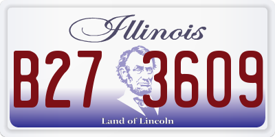 IL license plate B273609