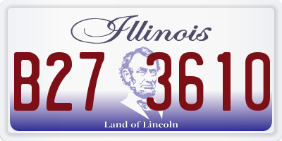 IL license plate B273610