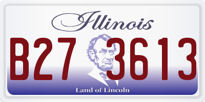 IL license plate B273613