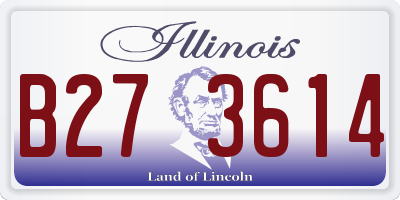 IL license plate B273614