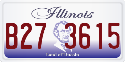 IL license plate B273615