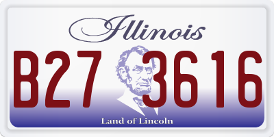 IL license plate B273616