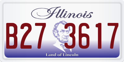 IL license plate B273617