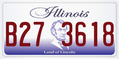 IL license plate B273618