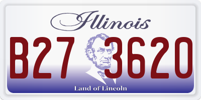 IL license plate B273620