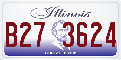 IL license plate B273624