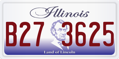 IL license plate B273625