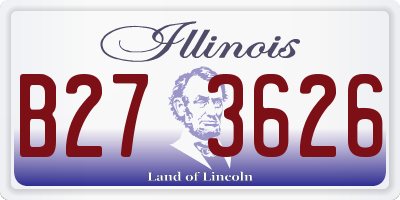IL license plate B273626