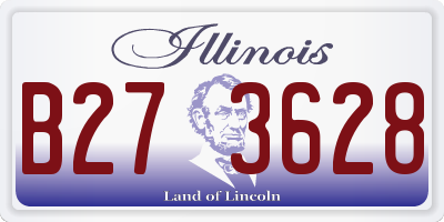 IL license plate B273628