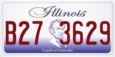 IL license plate B273629