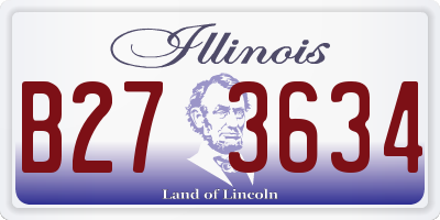 IL license plate B273634