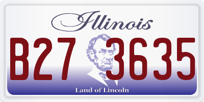 IL license plate B273635