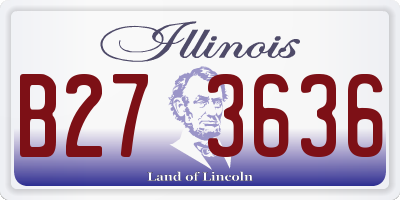 IL license plate B273636