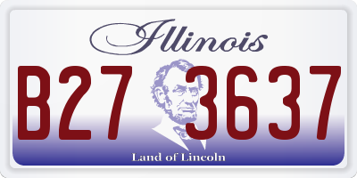 IL license plate B273637