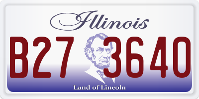 IL license plate B273640