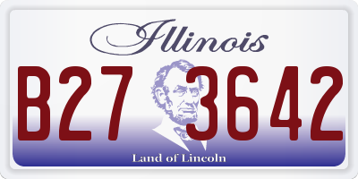 IL license plate B273642