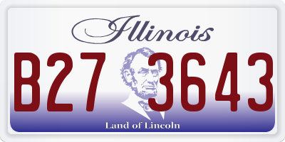 IL license plate B273643