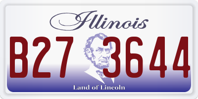 IL license plate B273644