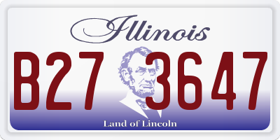 IL license plate B273647