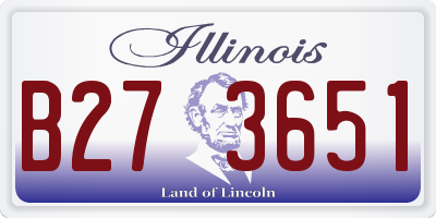 IL license plate B273651