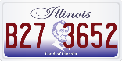 IL license plate B273652