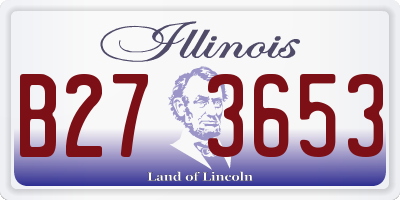 IL license plate B273653