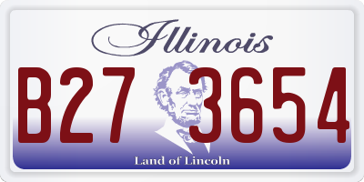 IL license plate B273654