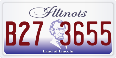 IL license plate B273655