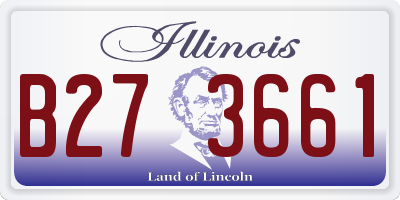 IL license plate B273661