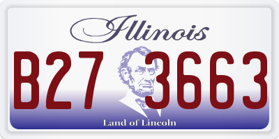 IL license plate B273663