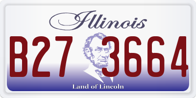 IL license plate B273664
